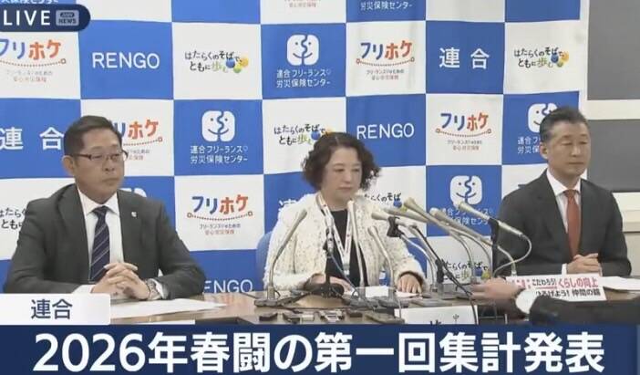 連合2026春闘第1回回答集計結果記者会見（2026.3.23）